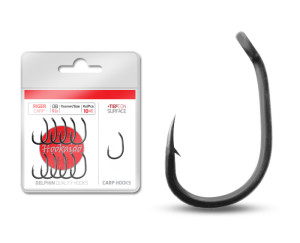 Hameҫon Delphin HKD RIGER tefcon / par 10+1 taille 4 Silver, Gray, Red taille 4