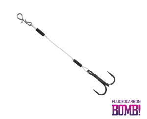 Delphin BOMB! Twisto RIGS Fluorocarbon / 3 pcs #6/6cm Silver, Purple, Gray #6/6cm