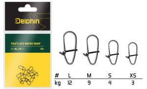 Delphin Fastlock micro snap /par 10 S/4kg Gold, Gray, Beige S/4kg