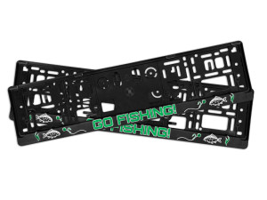 3D support plaque d'immatriculation Delphin GoFishing! / par 2 Gray, Silver