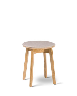 Premium - Taboret drewniany kuchenny tapicerowane siedzisko