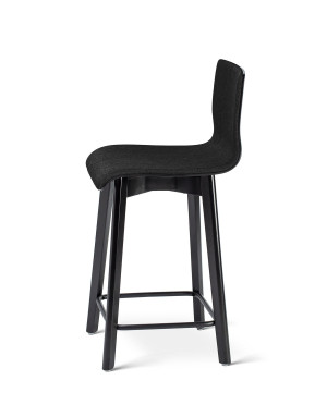 Premium - Krzesło barowe niski hoker tapicerowany stołek do wyspy wysokość 60cm Luka Soft W Deltachairs