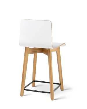 Krzesło barowe do kuchni, niski hoker 55cm Luka Deltachairs