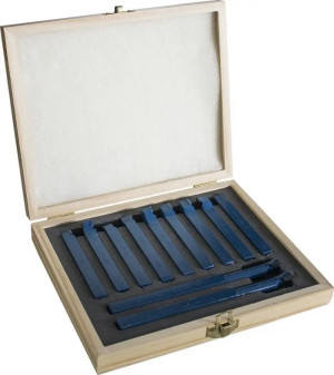 Guede Outils de tournage monobloc - 11 pces - pour tour à métaux 8 x 8 mm