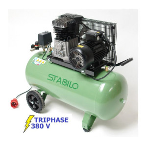 Dema Compresseur 500/10/100 bi-cylindre 400 V - cuve 100 L