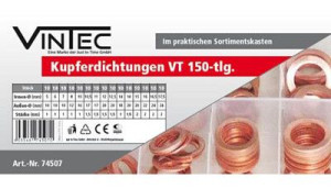 Just In Time Assortiment Joints cuivre en coffret 150 pièces - VINTEC