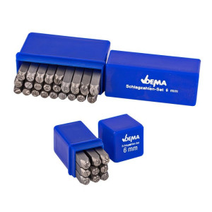 Dema Chiffres et lettres à frapper 6 mm 36 pièces