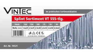 Just In Time Assortiment 555 goupilles fendues en coffret - VINTEC