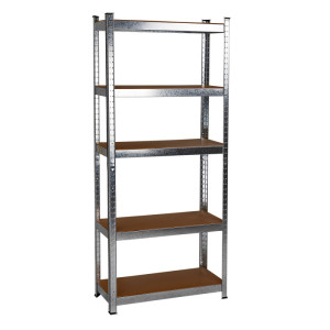 Dema Étagère galvanisée 5 rayonnages bois modulable atelier