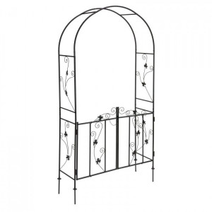 Dema Arche de Jardin en métal avec portillon