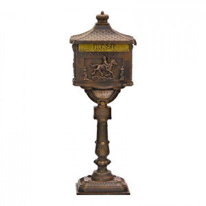 Dema Boîte aux lettres pilier d'aspect antique et de couleur bronze