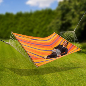 Dema Hamac en lin "COLOUR" 200 kg surface de couche 2100 x 1450 mm jardin