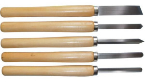 Guede Ciseaux à bois Gouges et ciseaux pour tour à bois lots de 5