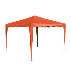 Dema Tonnelle pliante / pavillon pliable 3x3 m - Couleur terracotta