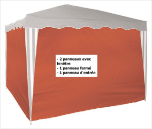 Dema Set de bâches pour tonnelle / pavillon Couleur terracotta D14217