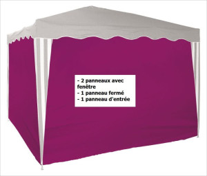 Dema Set de bâches pour tonnelle / pavillon Couleur bordeaux D14218
