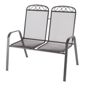 Dema Chaise double de jardin en métal maillé "Virginia"