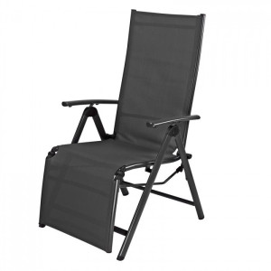 Dema Chaise longue "Corona" en aluminium Noir