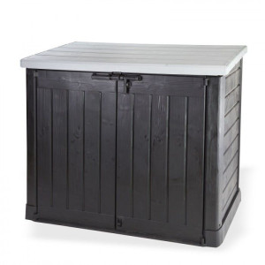 Dema Abri Rangement de jardin - Coffre - Cache poubelle XL  2 x 240 litres