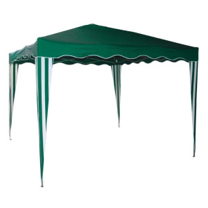 Dema Tonnelle / Pavillon pliable en métal vert 300 x 300 x 260 cm