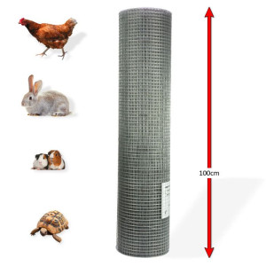 Dema Grillage galvanisé à maille carrée 13 mm 1 x 20 m