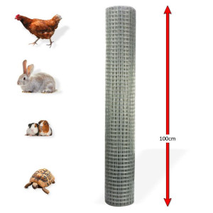Dema Grillage galvanisé à maille carrée 19 mm 1 x 10 m
