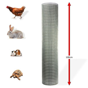 Dema Grillage galvanisé à maille carrée 19 mm 1 x 20 m