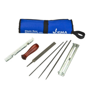 Dema Kit d'affûtage pour chaîne de tronçonneuse 7 pièces Guide-lime manuel