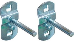Guede Crochet droit pour panneau perforé en set de 2 pièces - 50 mm