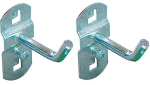 Guede Crochet à 45° pour panneau perforé - lot de 2 - 50 mm