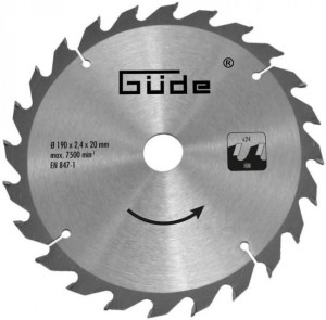 Guede Lame de scie circulaire Ø 190 mm - 24 dents pour G58124 et G58238