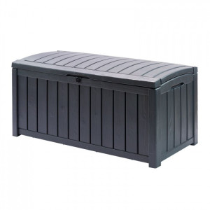 Dema Coffre de jardin "Glenwood" 390 L imitation bois - Coffre de rangement