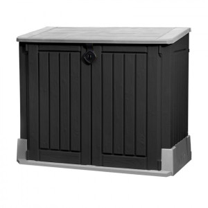 Dema Abri rangement de jardin / coffre / cache poubelle woodland 845 l