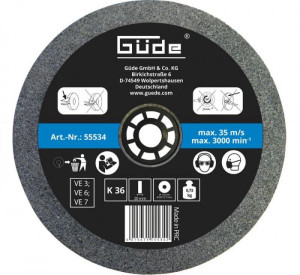 Guede Meule abrasive G36 pour touret G55223 - G55271 - G55235 - 150x20 mm