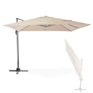 Dema Parasol déporté Verona - 3 x 3 m - Ecru