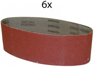 Guede Bandes abrasives 76 x 533 mm G60 - lot de 6 pour ponceuse G58146