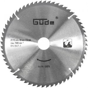 Guede Lame de scie carbure 60 dents - 210 x 30 mm - pour scie circulaire