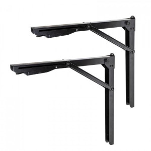 Dema Support mural pliant - Lot de 2 supports pour table murale - Equerre