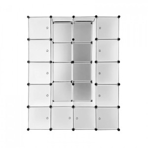 Dema Etagère Rayonnage 20 casiers - Blanc