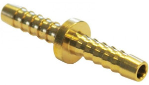 Guede Raccord double tuyau cannelé 6 mm - 2 pièces