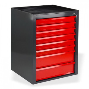 ADB Armoire servante Mammut 8 tiroirs - Rouge/Anthracite