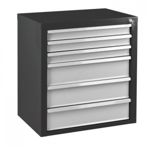 ADB Armoire servante Mammut 6 tiroirs - Gris/Anthracite