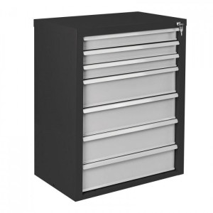 ADB Armoire servante Mammut 7 tiroirs - Gris/Anthracite