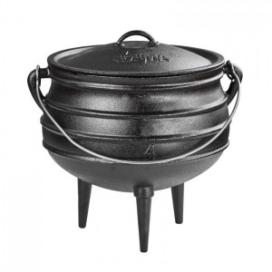 Dema Chaudron Marmite en fonte 12 litres à poser ou à suspendre Barbecue