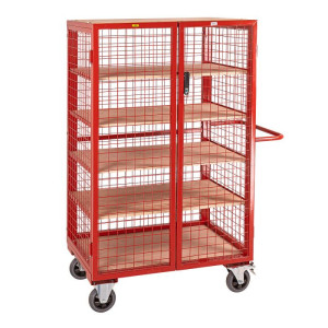 Dema Chariot de manutention / transport - 5 niveaux - 4 côtés grillagés