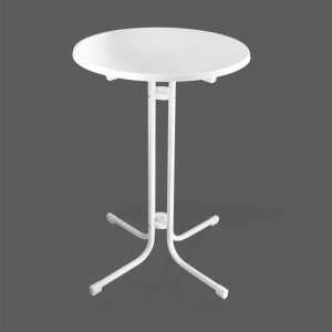 Dema Table de bistro haute - Mange-debout pliable "Treviso" - blanc