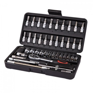 Dema Douilles 1/4" avec cliquets - Chrome Vanadium - 45 pièces en coffret