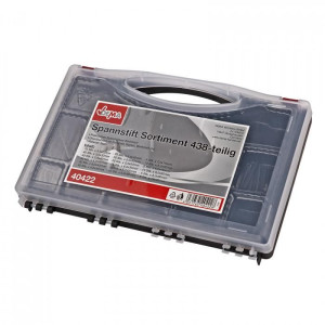 Dema Assortiment de goupilles fendues acier - 438 pièces