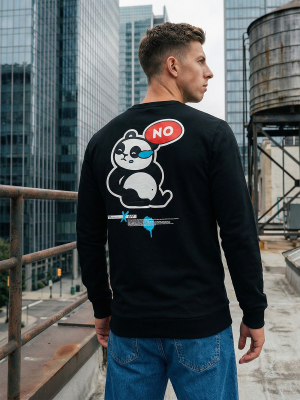 Bluza męska z nadrukiem czarna Denley Urbano