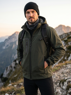 Kurtka męska softshell khaki Denley Lotario